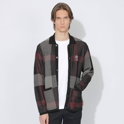 BLACK LABEL CRESTBRIDGE (Men)/ブラックレーベル・クレストブリッジ 【ＷＥＢ限定】クレストブリッジチェックメッシュニットカーディガン