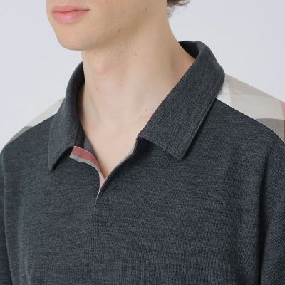 ショルダーチェックスキッパーポロシャツ | BLACK LABEL CRESTBRIDGE