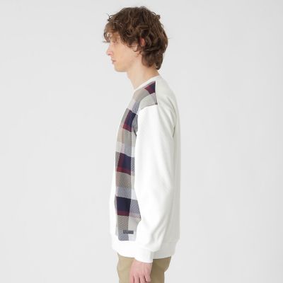 チェックニットドッキングスウェットシャツ | BLACK LABEL CRESTBRIDGE