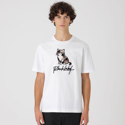 クレストブリッジキャットグラフィックTシャツ | BLACK LABEL
