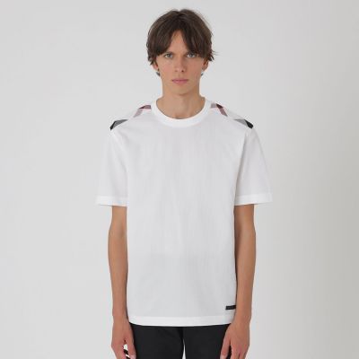 ハイゲージサッカーショルダーチェックTシャツ | BLACK LABEL