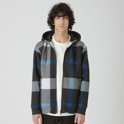 エアリークレストブリッジチェックパデッドパーカー | BLACK LABEL