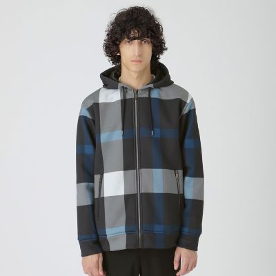 エアリークレストブリッジチェックパデッドパーカー | BLACK LABEL