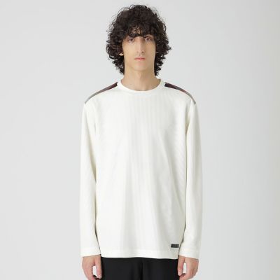 ＜BLACK LABEL CRESTBRIDGE (Men)＞ショルダーチェックニットソー