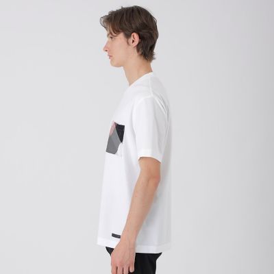 白黒　チェック　Tシャツ カラミチェックポケットTシャツ | BLACK LABEL CRESTBRIDGE (Men