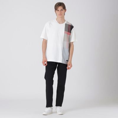 ARTISANALユニオンジャックハイブリッドTシャツ | BLACK