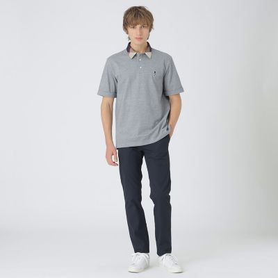 パーシャルチェックポロシャツ | BLACK LABEL CRESTBRIDGE (Men