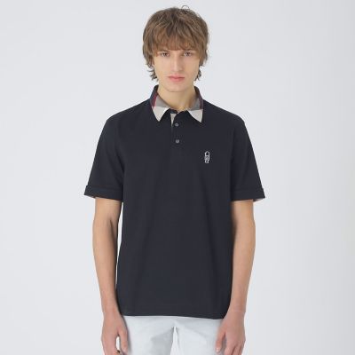 パーシャルチェックポロシャツ | BLACK LABEL CRESTBRIDGE (Men