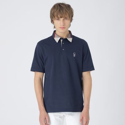 パーシャルチェックポロシャツ | BLACK LABEL CRESTBRIDGE (Men
