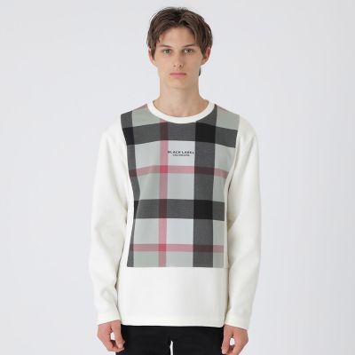 ＜BLACK LABEL CRESTBRIDGE (Men)＞パネルクレストブリッジチェックカットソー