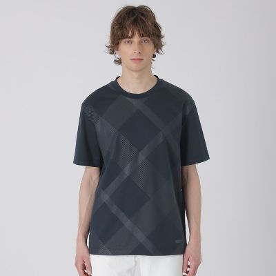 試着のみ BLACK LABEL CRESTBRIDGE チェックTシャツ L ハイストレッチシャドーチェックTシャツ | BLACK LABEL CRESTBRIDGE