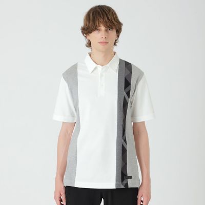 ストライプパッチワークポロシャツ | BLACK LABEL CRESTBRIDGE (Men