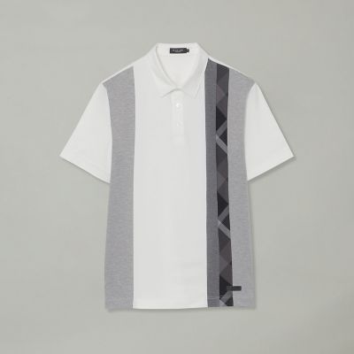 ストライプパッチワークポロシャツ | BLACK LABEL CRESTBRIDGE (Men