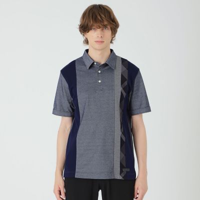ストライプパッチワークポロシャツ | BLACK LABEL CRESTBRIDGE (Men