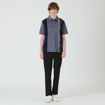 ストライプパッチワークポロシャツ | BLACK LABEL CRESTBRIDGE (Men