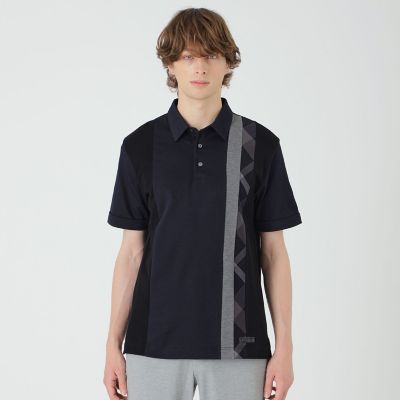 ストライプパッチワークポロシャツ | BLACK LABEL CRESTBRIDGE (Men