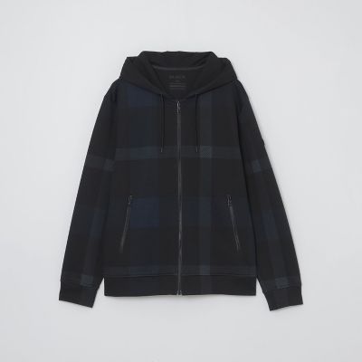 BLACK lab．】ハニカムクレストブリッジチェックパーカー