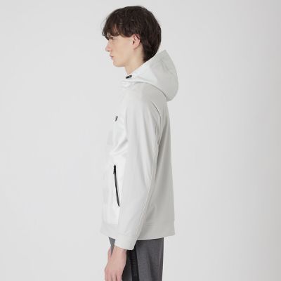 BLACK lab．】シャドーチェックハイブリッドパーカー | BLACK