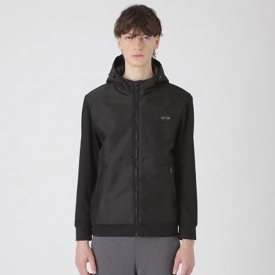 BLACK lab．】シャドーチェックハイブリッドパーカー | BLACK