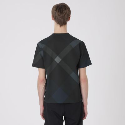 BLACK lab．】バイアスクレストブリッジチェックTシャツ