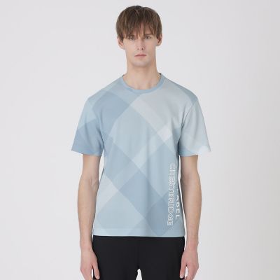 BLACK lab．】バイアスクレストブリッジチェックTシャツ