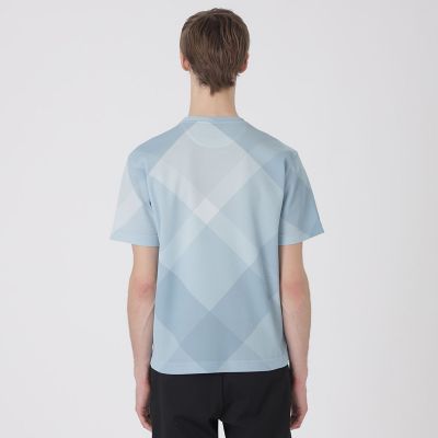 BLACK lab．】バイアスクレストブリッジチェックTシャツ