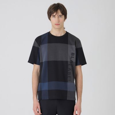 BLACK lab．】クレストブリッジチェック＆ロゴTシャツ