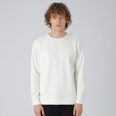 ＜BLACK LABEL CRESTBRIDGE (Men)＞【ＢＬＡＣＫ　ｌａｂ．】エンボスロゴスウェードライクスウェットシャツ