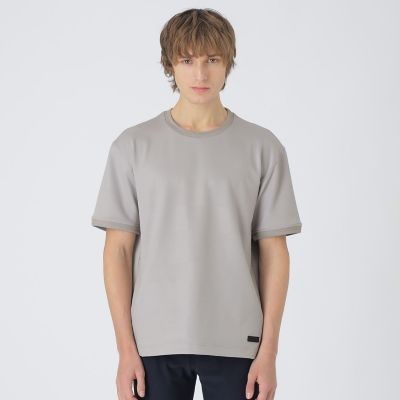 BLACK lab．】エンボスシャドーチェックTシャツ | BLACK