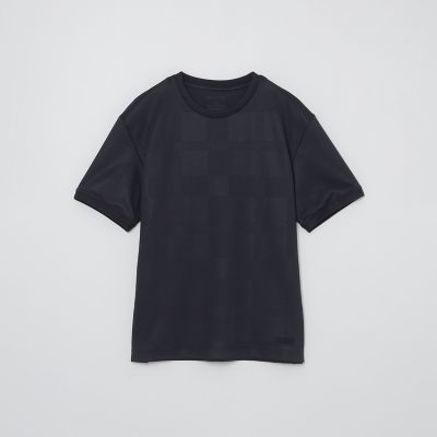 BLACK lab．】エンボスシャドーチェックTシャツ | BLACK