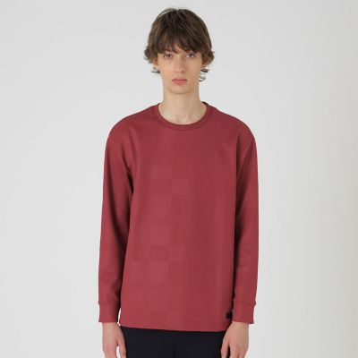 BLACK lab．】エンボスシャドーチェックカットソー | BLACK