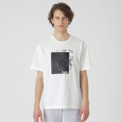 BLACK lab．】ラインストーンボックスロゴTシャツ | BLACK