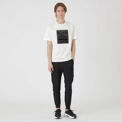BLACK lab．】テクスチャーミックスグラフィックTシャツ