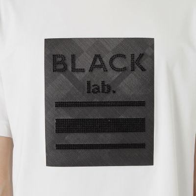 BLACK lab．】テクスチャーミックスグラフィックTシャツ