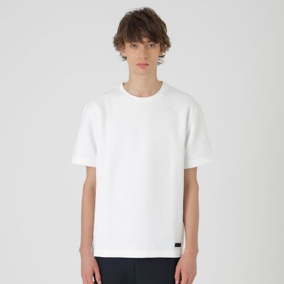 ＜BLACK LABEL CRESTBRIDGE (Men)＞【ＢＬＡＣＫ　ｌａｂ．】ブリスターロゴジャカードＴシャツ