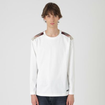 ＜BLACK LABEL CRESTBRIDGE (Men)＞【一部店舗限定】ショルダーチェックカットソー