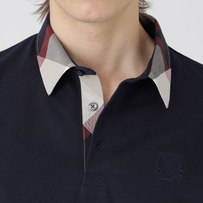 一部店舗限定】パーシャルチェックポロシャツ | BLACK LABEL