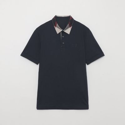 一部店舗限定】パーシャルチェックポロシャツ | BLACK LABEL