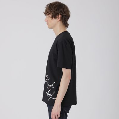 一部店舗限定】チェックコンビロゴグラフィックTシャツ | BLACK LABEL