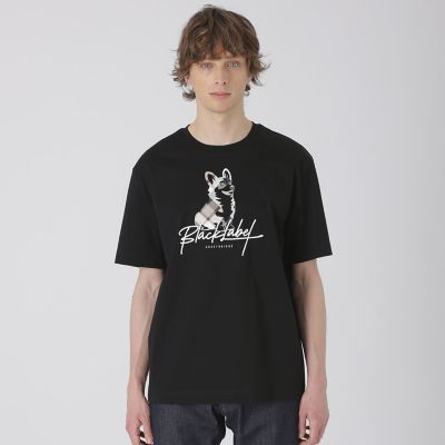 一部店舗限定】ブリティッシュコーギーグラフィックTシャツ | BLACK