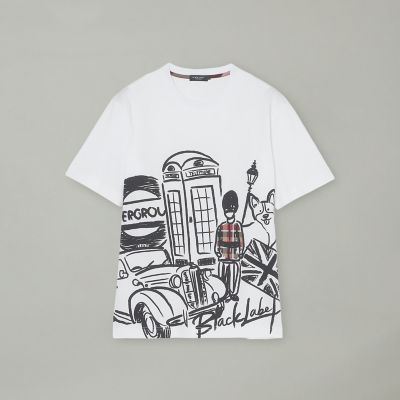 WEB・一部店舗限定】パネルブリティッシュアイコンTシャツ | BLACK