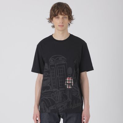 WEB・一部店舗限定】パネルブリティッシュアイコンTシャツ | BLACK
