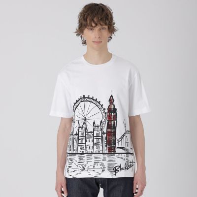 ナ*ツ様 BLACK LABEL CRESTBRIDGE 【一部店舗限定】MA- WEB・一部店舗限定】パネルブリティッシュランドマークTシャツ