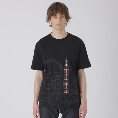 ナ*ツ様 BLACK LABEL CRESTBRIDGE 【一部店舗限定】MA- WEB・一部店舗限定】パネルブリティッシュランドマークTシャツ