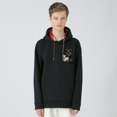 一部店舗限定】ブリティッシュモチーフワッペンフーディー | BLACK