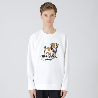 ＜BLACK LABEL CRESTBRIDGE (Men)＞【一部店舗限定】ハブラシジャックラッセルテリアスウェットシャツ