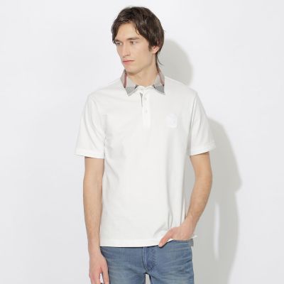 WEB・一部店舗限定】パーシャルチェックポロシャツ | BLACK LABEL