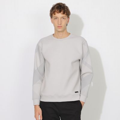 WEB・一部店舗限定】スリーブシャドーチェックスウェットシャツ