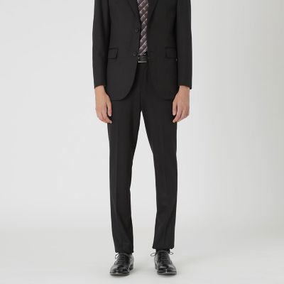 BE FLEX SUIT】シャドーストライプトラウザーズ | BLACK