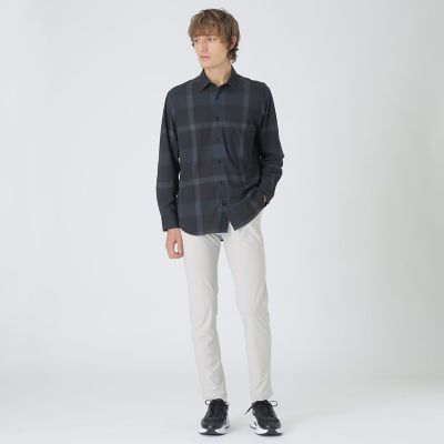 BLACK lab．】ブロックメッシュスキニートラウザーズ | BLACK